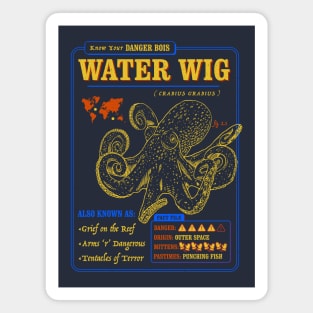 Funny Octopus Fact File - Water Wig Magnet